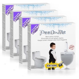 Toilet Clip-On Splash Guard – In-Bowl Odor Control for Bathrooms – Long-Lasting Scent (4, Lavender)