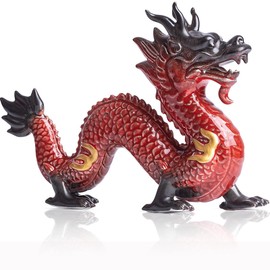 Large Chinese Feng Shui Dragon Statue Home Decor Office Decor Good Lucky Gifts, 8 Inch