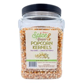 Popcorn Kernels by Dasher's Spice & Beans | Non-GMO | Large Butterfly Kernels | 48 oz.