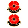 2 Pcs 6 Pcs 12 Pcs Red Poppy Pins Lapel