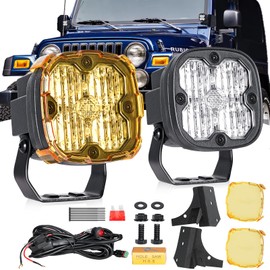 HTZCMOTO 3 Inch LED Ditch Lights for 1997-2006 Jeep Wrangler TJ LJ