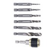 7Pcs/Set Spiral Combination Tap High Speed Steel 1/4in Hex Shank