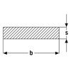 thyssenkrupp Flat Profile Made of Aluminium, Flat Aluminium Bar, Material: