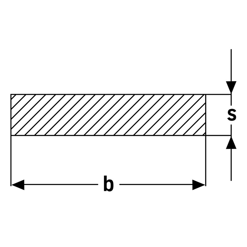thyssenkrupp Flat Profile Made of Aluminium, Flat Aluminium Bar, Material: