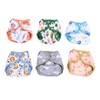 6pcs Baby Cloth Diaper Newborn Cute Pattern Waterproof Adjustable Breathable