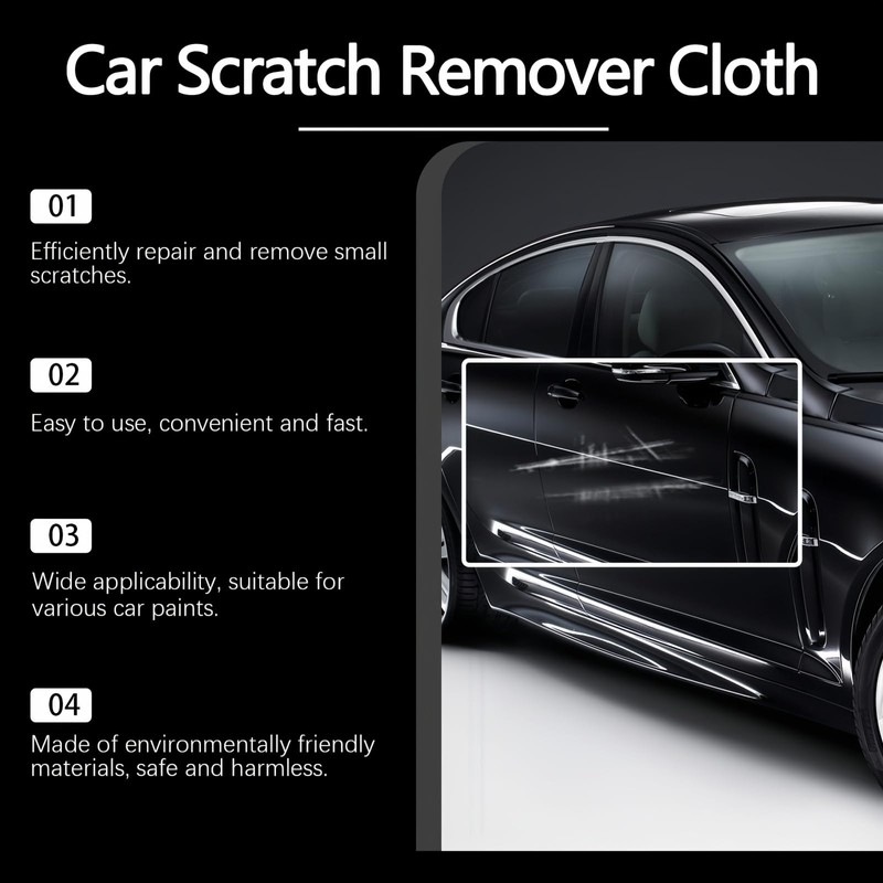 12PCS Nano Sparkle Cloth for Car Scratches,Scratch Remover Cloth Repairs