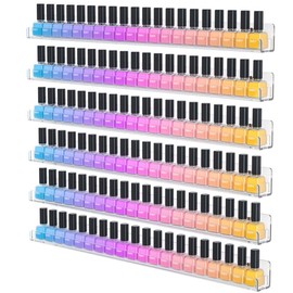 NIUBEE 24 Inches Nail Polish Rack Wall Mounted Shelf with Removable Anti-slip...