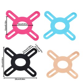 8 Pcs Precut Kinesiology Tape for Knees, Four Colors Breathable & Flexible Cotton Knee Support Tape Stickers for Knee Comfort Stability & Muscle Support