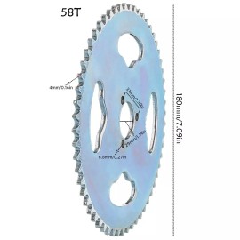 #35 Front Rear Sprocket + #35 Chain 116 L for Go Kart Mini Bike ATV Quad Trike