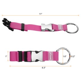 HARFINGTON Luggage Straps Jacket Clips Strap Nylon Adjustable Suitcase Belt Baggage Backpack Connector Travel Accessories with Metal Buckle for Extra Bags Travel Attachment, Rose Red