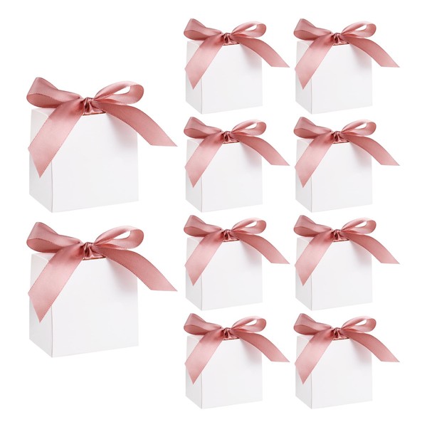 12Pcs Small Gift Boxes with Ribbons, 7× 7× 5 cm