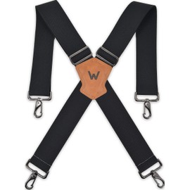 WELKINLAND 2Inch-Wide Full Elastic suspenders, Heavy Duty suspenders, Men's suspenders, Work suspenders, Work suspenders for men, Suspenders with hooks, Suspenders for men heavy duty