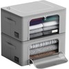 Sorbus Storage Bins with Metal Frame - Stackable & Foldable