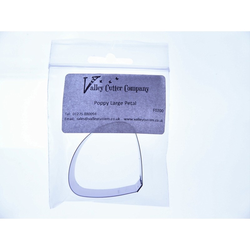 Poppy Petal (Large) - Stainless Steel Sugarcraft Cutter - Size