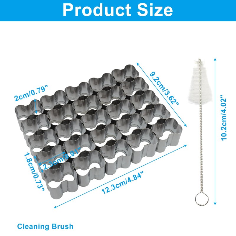 Zorfeter 25 Cavity Dog Bone Cracker Cutter, Non-stick Cookie Cutter