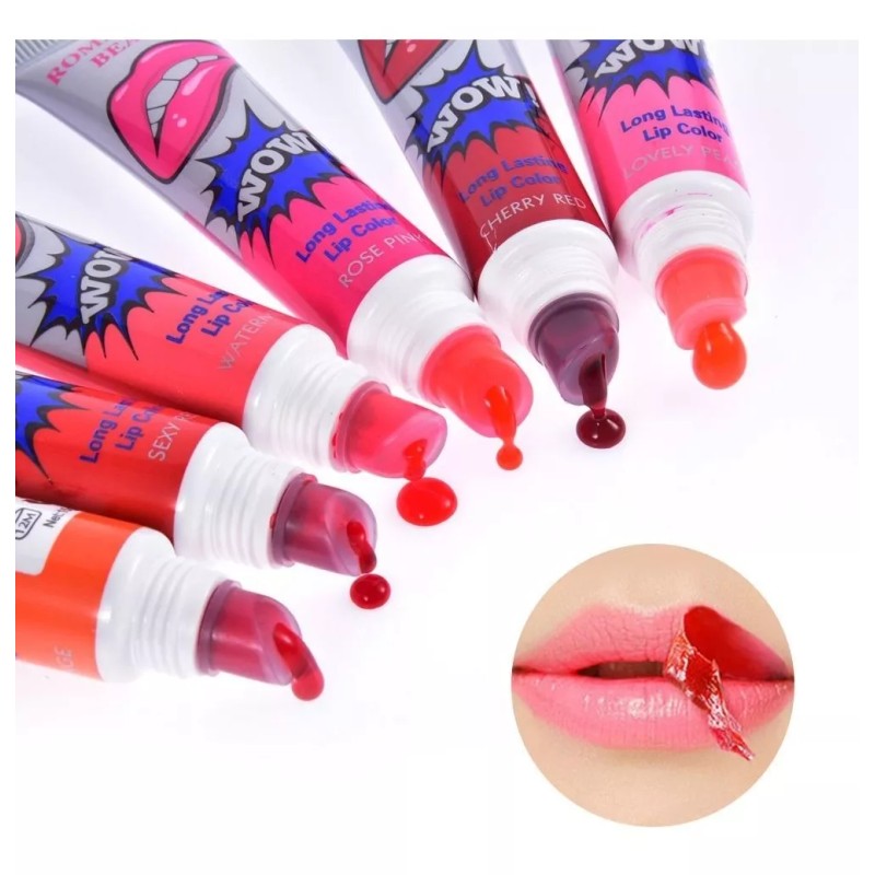 Wow Romantic Bear Set 6 Labiales Romantic Bear Indeleble Tinta