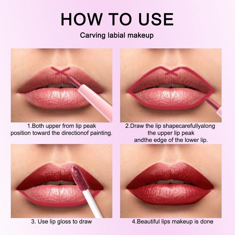 Kaely 2-in-1 Matte Lipstick and Lip Liner, Liquid Lip Stain