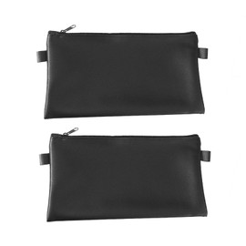 Pack of 2 purse, black wallet, bank bag, bank bag, PU leather, abrasion-resistant and waterproof, suitable for leisure, travel, holidays and home., black