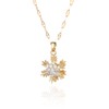 BYETOCE Christmas Snowflakes Necklace Alloy Holiday Jewelry for Women Gold