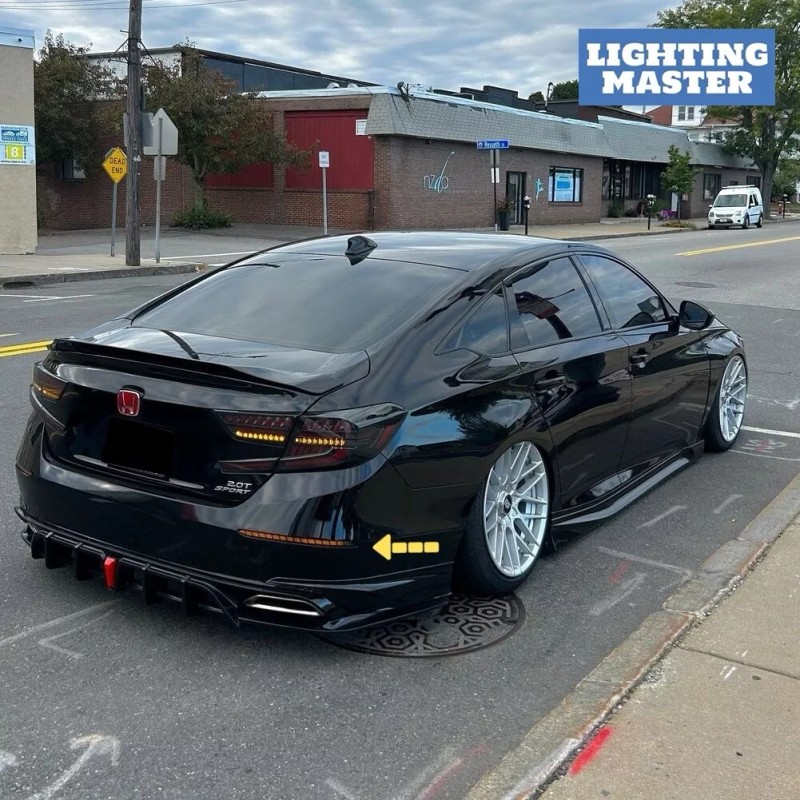 lighting_master Smoked Lens Rear Bumper LED Reflector Fits Honda Accord