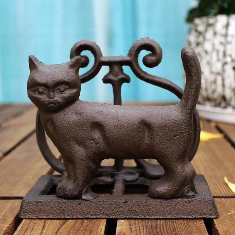 Ginobili Rustic Style Cast Iron Vertical Napkin Holder European Dining