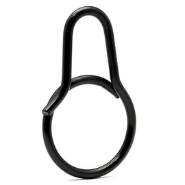 TUNUKE Carabiner Titanium Small Lightweight Key Holder Key Ring No Spring Integrated Key (F Black)