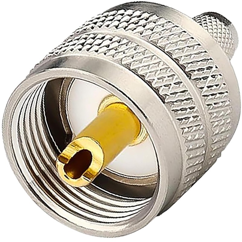 tunghey 2Pack PL259 Crimp Connector PL-259 Plug Male Connector pl259