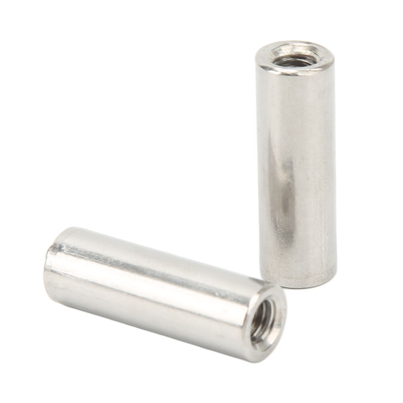 20Pcs M6 Female Thread Coupling Nut Practical Rustproof Stainless Steel
