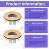 8Pcs Brass Sink Overflow Trim Ring with 2 Adhesive Hook,Brass