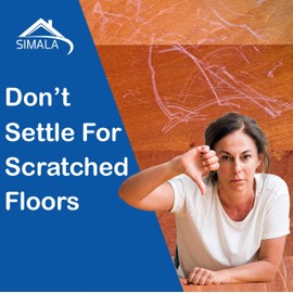 SIMALA 25mm Chair Leg Floor Protectors, 5mm Thick Furniture Pads Floor Protectors For Increased Durability. Ideal Felt Pads For Hard Surfaces, 24 Pieces