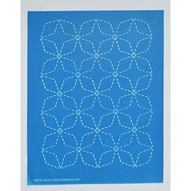 Hancy Creations 30679 Sashiko Stitch, Angled 7 Treasures Full Line Stencils