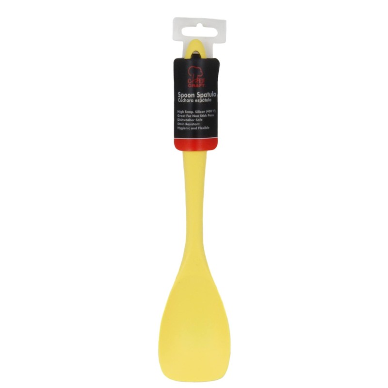 Chef Craft Premium Silicone Spoon Spatula, 11.5 inch, Yellow