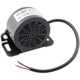 MIRKOO Backup Alarm 110dB 12V-80V DC Waterproof Industrial Heavy-Duty Backup Reverse Warning Alarm with Super Loud Beeper Tone for Truck Van Freight Car Lorry Heavy Vehicles(Equipped with Wire)