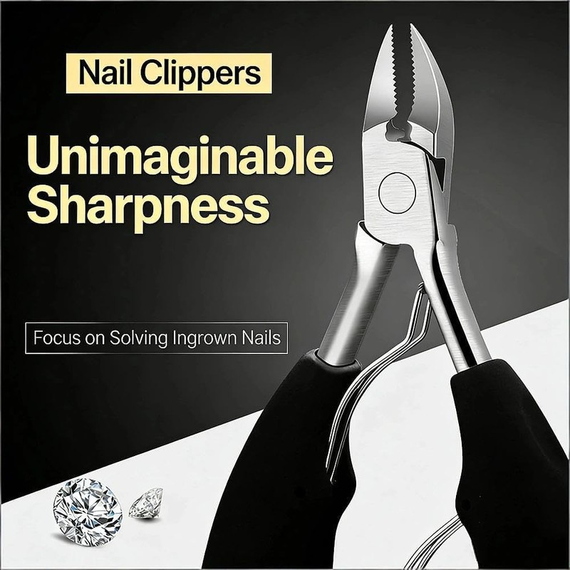 AYZDJ Professional Stainless Steel Ingrown Toenail Clippers - Curved Tip