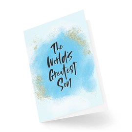 Funny Novelty Greeting Cards | The World's Greatest Son | Birthday Son From Dad From Mum Sister From Sister Funny Joke | CBH1202