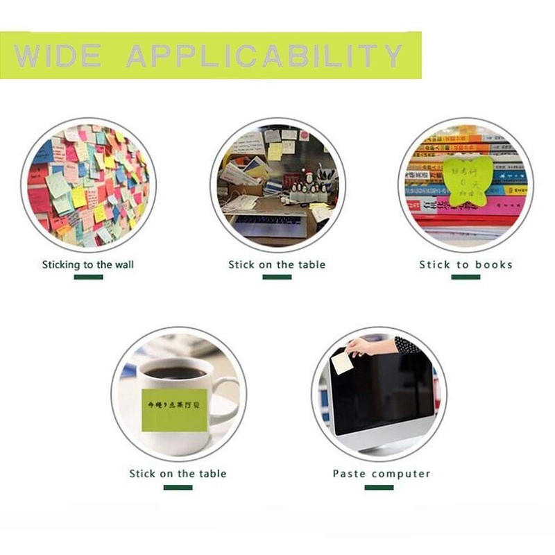 Sticky Notes, Self-Stick Removable Shaped Sticky Notes - 14 Pads