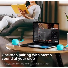 Hype Audio Portable Mini Bluetooth Wireless Speaker with RGB Light, Waterproof Speaker for Shower, Outdoor, Sport, Party, Beach, Travel, Hiking and Camping (Gray)