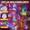 Reveren String Lights Indoor, Crystal Rose Bud LED String Lights