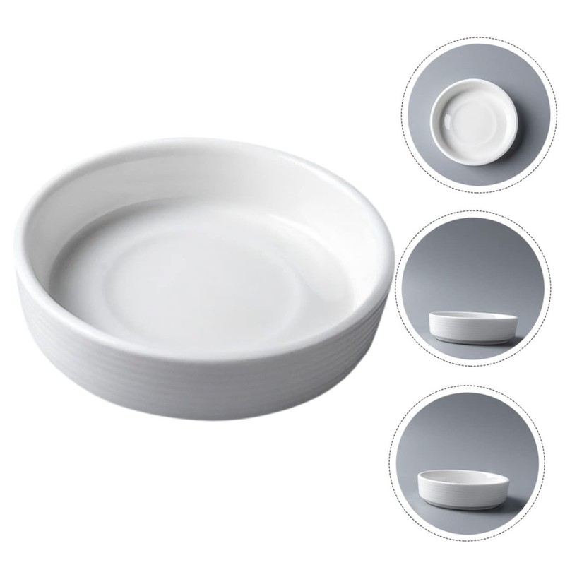 Ciieeo 4Pcs Ceramic Dipping Bowls Multi Function Spice Trays for