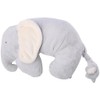 Mamas & Papas Tummy Time Pillow, Interactive Soft Baby Pillow with Integrated Rattle, for New mums - Elephant & Baby