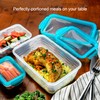 Stretch and Fresh Leak-Proof Food Container Set Stackable, BPA-Free Silicone