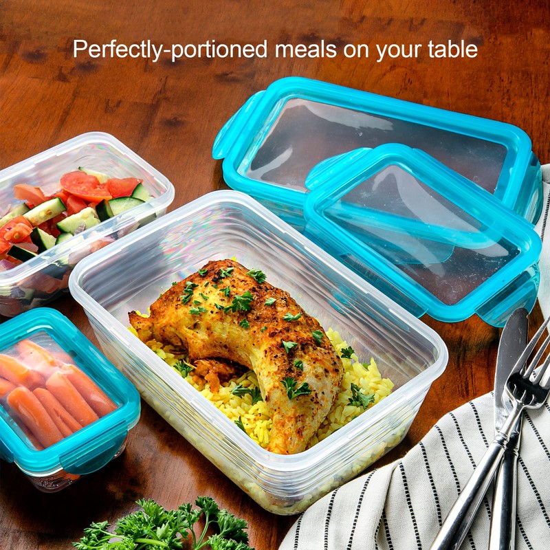 Stretch and Fresh Leak-Proof Food Container Set Stackable, BPA-Free Silicone