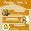 Apalie 600PCS Gold Brads,0.3 x 0.65 Inch Paper Fasteners,Metal Round