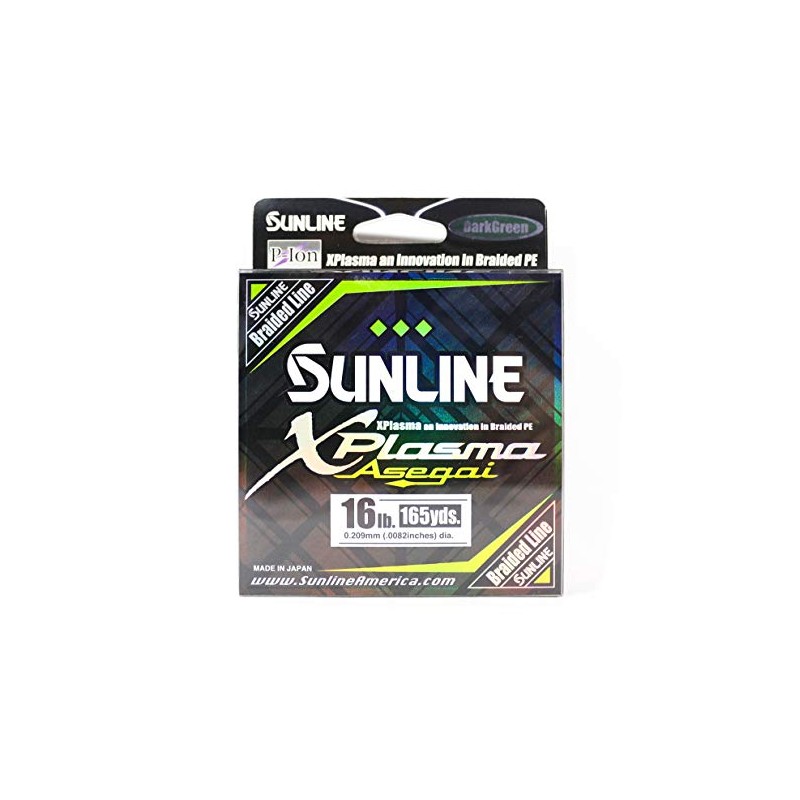 Sunline 63043246 Xplasma Asegai, Dark Green, 16LB Test/165 YD