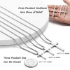 SKQIR Stainless Steel Cross Necklace for Men, Boys over 12,