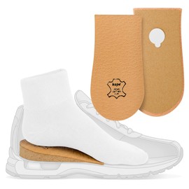 KAPS "Topmed" Insoles Heel Pad - Heel Wedges for Leg Extension, Heel Cushion for Balancing Different Leg Lengths - All Sizes - Grey - 5 mm