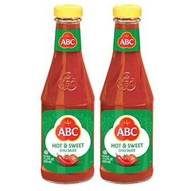 ABC Hot Sweet Sambal Chili Sauce, Indonesian Dipping BBQ, 11.3oz / 335ml (Pack of 2)