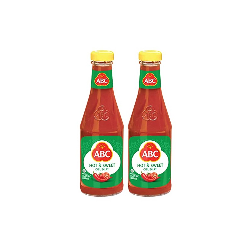 ABC Hot Sweet Sambal Chili Sauce, Indonesian Dipping BBQ, 11.3oz