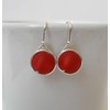 Earrings - Lollipop - Ruby - Silver-Plated