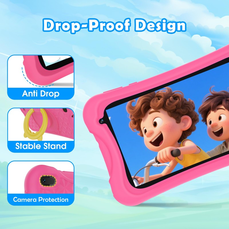 DigiLand 7inch Android Kids Tablet, 4GB RAM+32GB ROM, Quad-Core CPU,